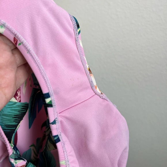 Miraclesuit Floral Leah High Neck Lattice Front One Piece Swim Suit Tropical M - Picture 8 of 8